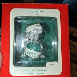 Vintage 1995 DCI Seasons Greetings Mouse Ornament Limited edition